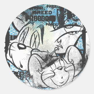 Tom und Jerry Grimey Runder Aufkleber
