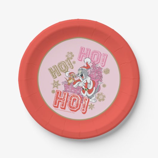 Tom und Jerry "Ho! Ho! Ho!" Lieferung von Weihnach Pappteller (Vorderseite)