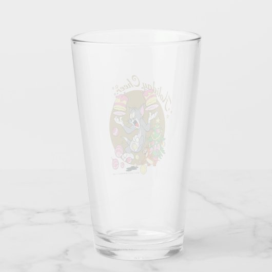 Tom und Jerry Holiday Cheer Glas (Rückseite)