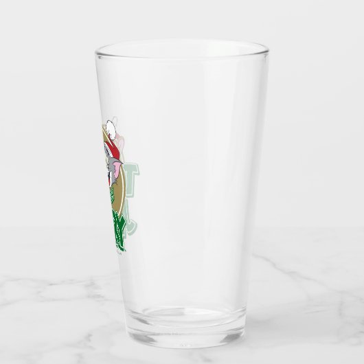 Tom und Jerry Holiday Logo Glas (Links)