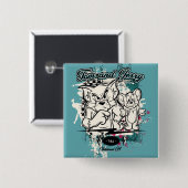 Tom und Jerry Hollywood CA Button (Vorne & Hinten)