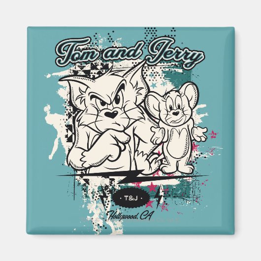 Tom und Jerry Hollywood CA Magnet (Vorne)