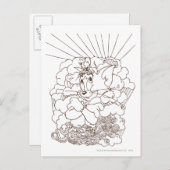 Tom und Jerry Kontur Postkarte (Vorne/Hinten)