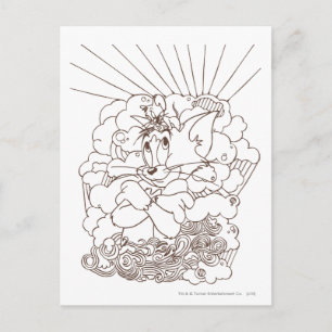 Tom und Jerry Kontur Postkarte
