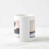 Tom und Jerry lesen ein Buch Kaffeetasse (Mittel)