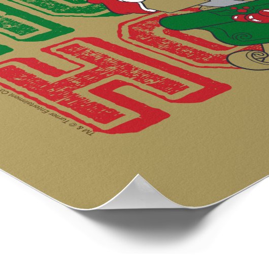 Tom und Jerry liefern Geschenke in einem Schlitten Poster (Ecke)