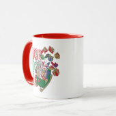 Tom und Jerry liefern Geschenke in einem Schlitten Tasse (Vorderseite Links)