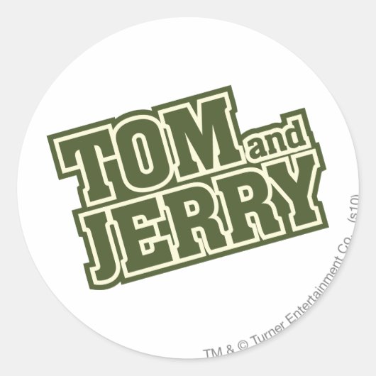 Tom und Jerry-Logo 3 Runder Aufkleber (Vorderseite)