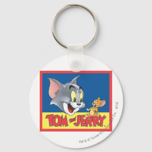 Tom- und Jerry-Logo schattiert Schlüsselanhänger
