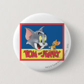 Tom und Jerry-Logo schattig Button (Vorderseite)