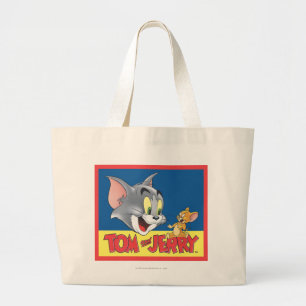 Tom und Jerry-Logo schattig Jumbo Stoffbeutel