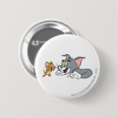 Tom und Jerry machen Gesichter Button (Vorne & Hinten)