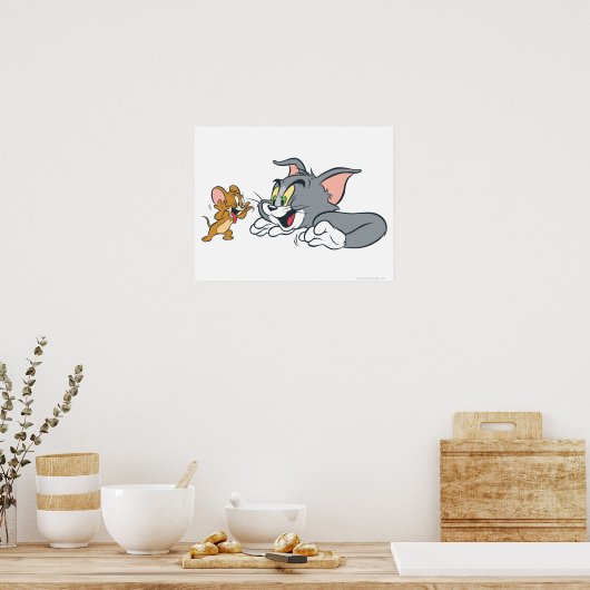 Tom und Jerry machen Gesichter Poster (Küche)