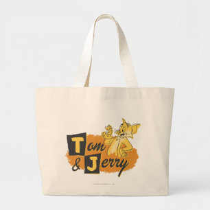 Tom- und Jerry-Maus im Tatzen-Logo Jumbo Stoffbeutel