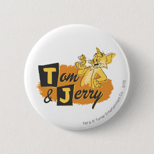 Tom und Jerry Mouse in Paw-Logo Button