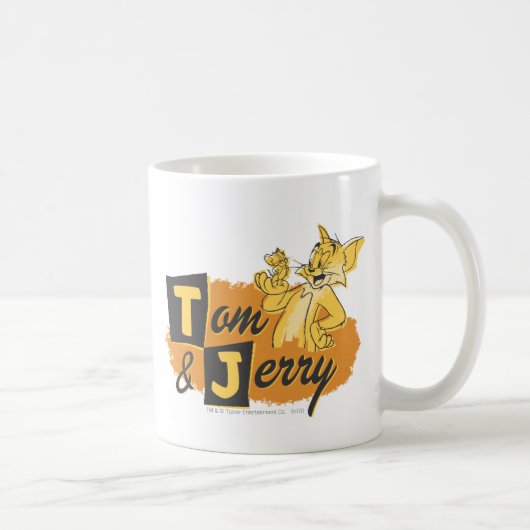 Tom und Jerry Mouse in Paw-Logo Kaffeetasse (Rechts)