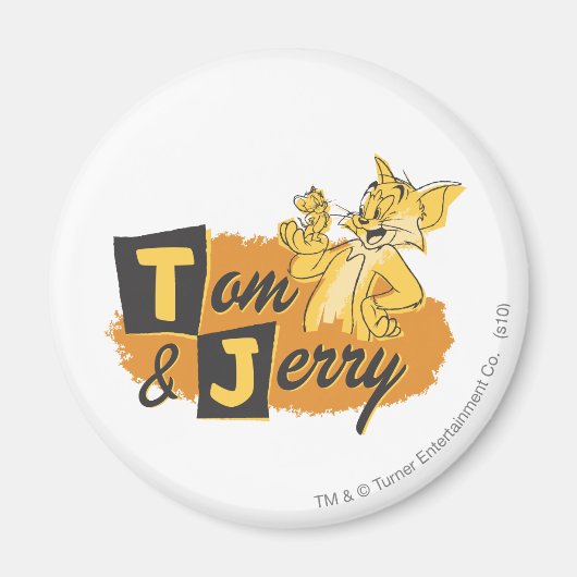 Tom und Jerry Mouse in Paw-Logo Magnet (Vorne)