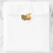 Tom und Jerry Mouse in Paw-Logo Runder Aufkleber (Tasche)