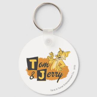 Tom und Jerry Mouse in Paw-Logo Schlüsselanhänger