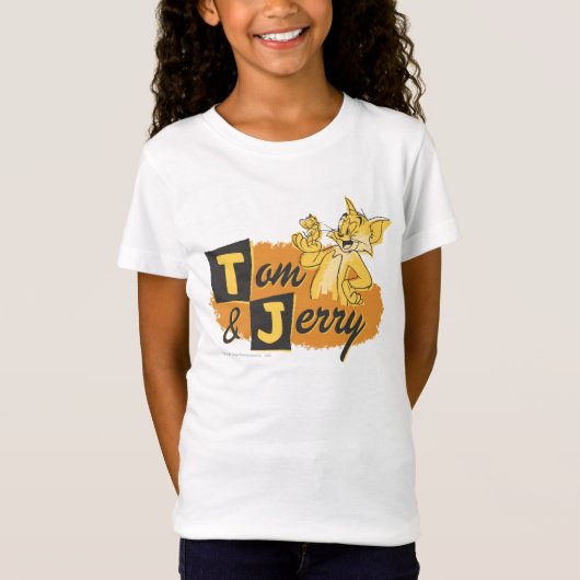 Tom und Jerry Mouse in Paw-Logo T-Shirt (Vorderseite)
