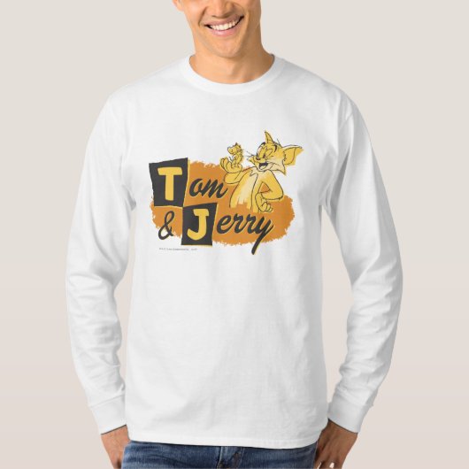 Tom und Jerry Mouse in Paw-Logo T-Shirt (Vorderseite)