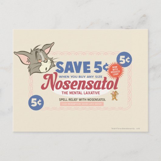 Tom und Jerry Nosensatol Coupon Postkarte (Vorderseite)