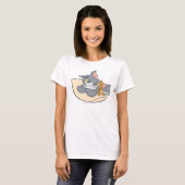 Tom und Jerry on Pillow T-Shirt (Vorne ganz)