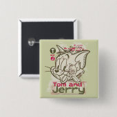 Tom und Jerry Pink und Green Button (Vorne & Hinten)