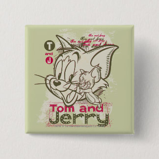 Tom und Jerry Pink und Green Button