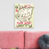 Tom und Jerry Pink und Green Leinwanddruck (Insitu (Wohnzimmer))