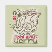 Tom und Jerry Pink und Green Magnet (Vorne)
