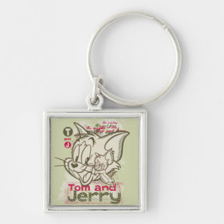 Tom und Jerry Pink und Green Schlüsselanhänger