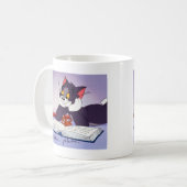 Tom und Jerry Reading Book autograviert Kaffeetasse (Vorderseite Links)