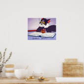 Tom und Jerry Reading Book autograviert Poster (Küche)