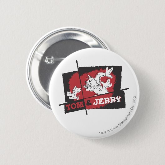 Tom und Jerry Red und Black Button (Vorne & Hinten)