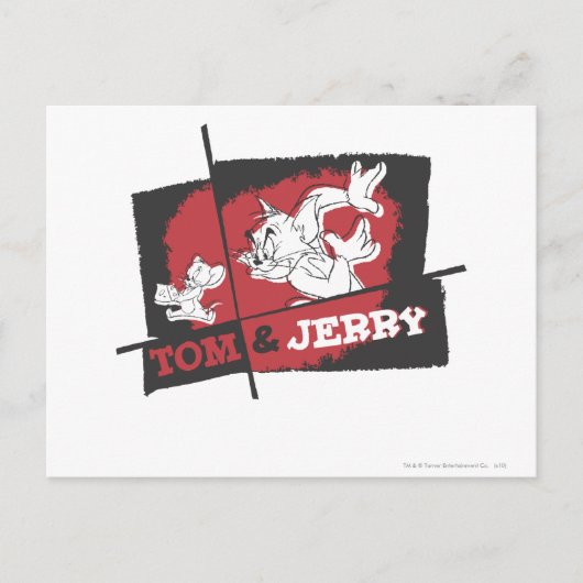 Tom und Jerry Red und Black Postkarte (Vorderseite)