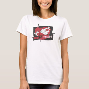 Tom und Jerry rot und schwarz T-Shirt