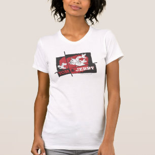 Tom und Jerry rot und schwarz T-Shirt