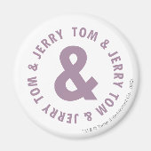 Tom und Jerry Round-Logo 10 Magnet (Vorne)
