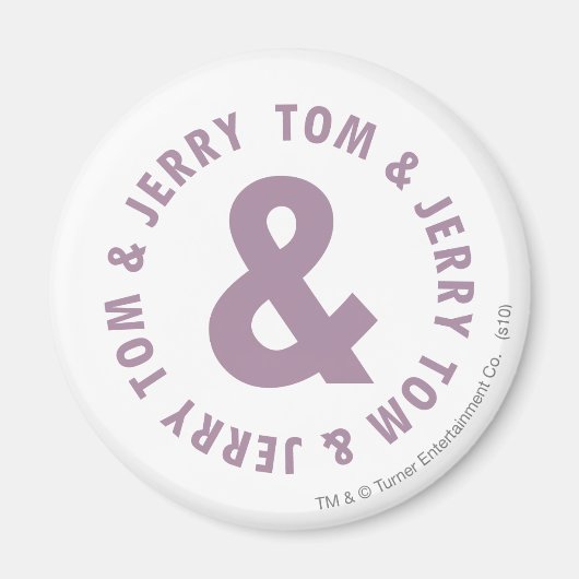 Tom und Jerry Round-Logo 10 Magnet (Vorne)