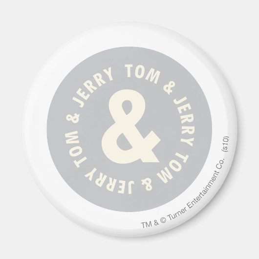Tom und Jerry Round-Logo 1 Magnet (Vorne)