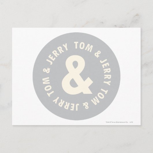 Tom und Jerry Round-Logo 1 Postkarte (Vorderseite)
