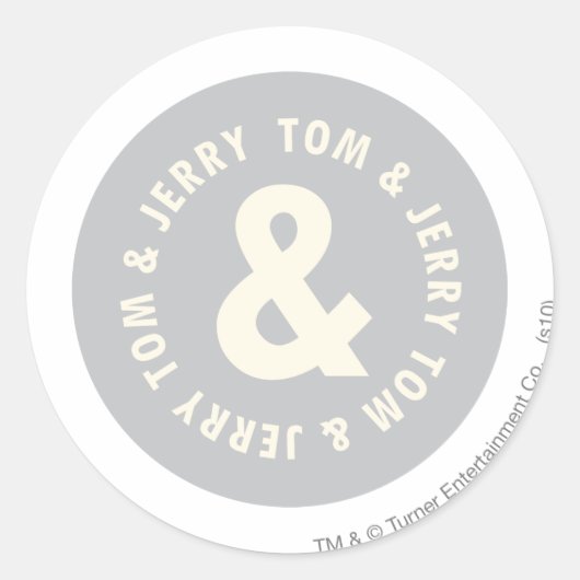 Tom und Jerry Round-Logo 1 Runder Aufkleber (Vorderseite)