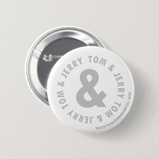Tom und Jerry Round-Logo 2 Button (Vorne & Hinten)