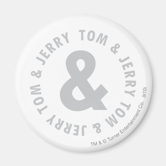 Tom und Jerry Round-Logo 2 Magnet (Vorne)