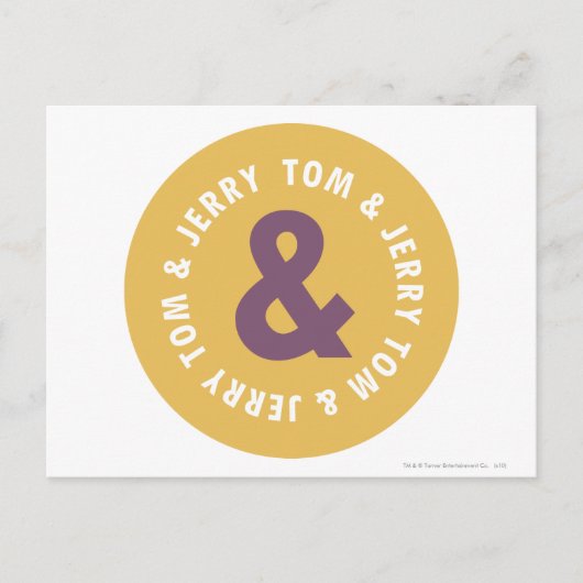 Tom und Jerry Round-Logo 3 Postkarte (Vorderseite)