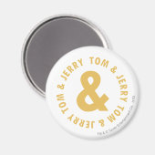 Tom und Jerry Round-Logo 4 Magnet (Vorderseite/Rückseite)