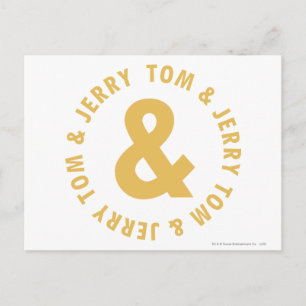 Tom und Jerry Round-Logo 4 Postkarte
