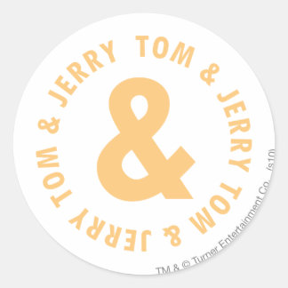 Tom und Jerry Round-Logo 6 Runder Aufkleber