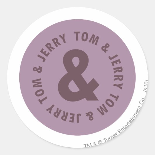 Tom und Jerry Round-Logo 7 Runder Aufkleber (Vorderseite)